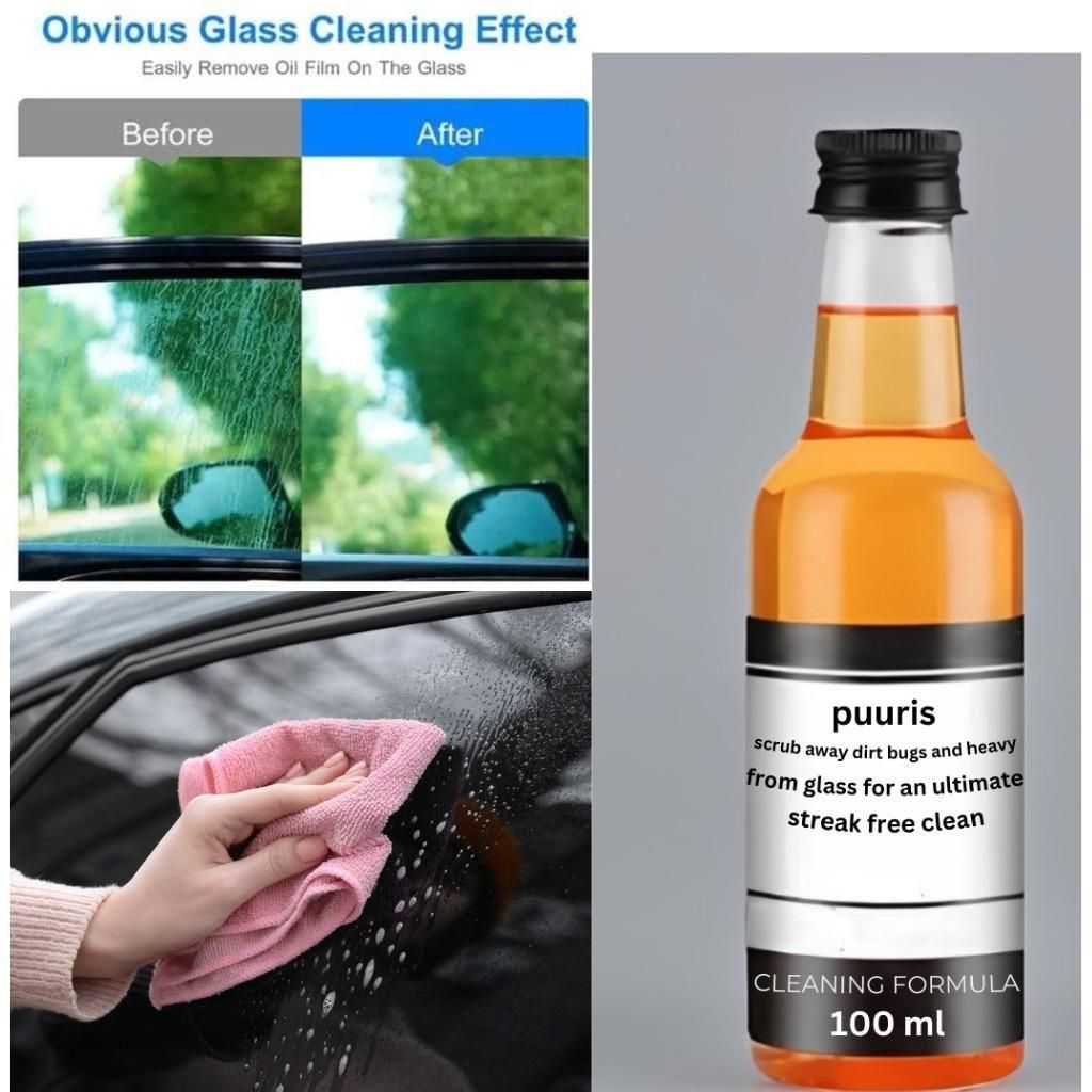 Glass Cleaning Agent Powerful Stain Remover 100ml (Pack of 2)